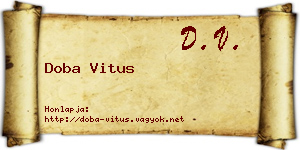 Doba Vitus névjegykártya